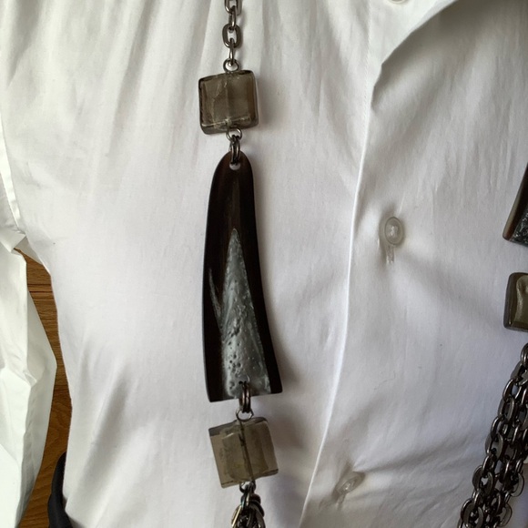 Edgy Multi-Chain Statement Necklace - Picture 3 of 9